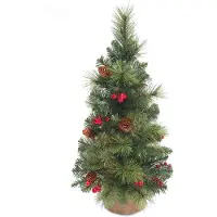 Molecule National Tree Company 31TPC24 Everyday Miniature Pine Cone & Berry Burlap Base - 61 cm