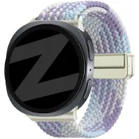 Bandz Magnetisch gevlochten nylon bandje geschikt voor Samsung Galaxy Watch 9 (40/44mm) / Watch 8 (40/44mm) / 8 Classic (46mm) – duurzame gevlochten nylon strap met sterke sluiting (Paars Mix)