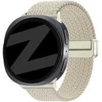 Bandz Magnetisch gevlochten nylon bandje geschikt voor Samsung Galaxy Watch 8 (40mm, 44mm) en Galaxy Watch 8 Classic (46mm) – premium gevlochten nylon armband met magnetische sluiting (Sterrenlicht)