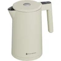 Kitchenbrothers Waterkoker - 1.7L - Met Temperatuurregeling - Elektrisch - Warmhoudfunctie - Display - Dubbelwandig - Cool-touch - 2200W - Beige