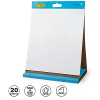 123inkt zelfklevend tafelflipover blanco 50,8 x 58,4 cm (20 vel) FSC Mix Credit