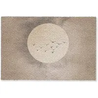 MuchoWow Deurmat 60x40 cm - Droogloopmat Vogel - Beige - Japandi - Mat voor binnen - Schoonloopmat - Deurmatten met print - Inloopmat