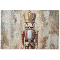MuchoWow Deurmat 90x60 cm - Droogloopmat Kerst - Poppetje - Abstract - Mat voor binnen - Schoonloopmat - Deurmatten met print - Inloopmat
