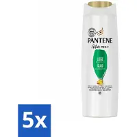 Pantene 5 x - Shampoo - Glad & Zijdezacht - Voedt en Versterkt - Voor Pluizig Haar - 225 ml - Pluis - Droog Haar - Zijdezacht Haar - Haar Verzorging - Haar Voeding