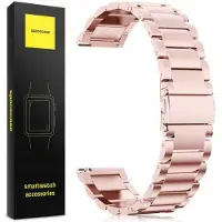 Spacecase Stalen Horlogeband 18Mm Roze Behuizing Voor Smartphones