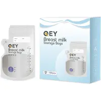 QEY 100 Stuks - Moedermelk Bewaarzakjes - Borstvoeding zakjes - Extra Groot - Koelkast en Vriezer - (BPA Vrij)