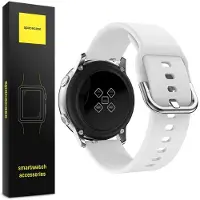 Spacecase Siliconen Band 20Mm Voor Witte Horlogeband