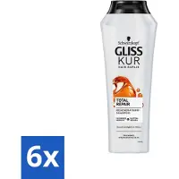 Schwarzkopf 6 x - Shampoo - Vrouwen - Hydraterende Verzorging - 250 ml - Schwarzkopf Shampoo - Hydraatend Haar - Gespleten Haarpunten - Keratine - Haarverzorging
