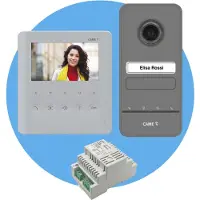 CAME - Video-intercomset voor ééngezinswoningen - 3 Delig: Video intercom PLX in Huis, LHS V/01 Buitenpost & VAS/101 Voedingsbron - Deurbel & Parlofoon - Wit