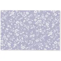 MuchoWow Deurmat 60x40 cm - Droogloopmat Bloemenpatroon - Paars - Wit - Bloemen - Mat voor binnen - Schoonloopmat - Deurmatten met print - Inloopmat