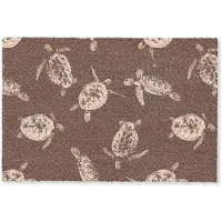 MuchoWow Deurmat 90x60 cm - Droogloopmat Schildpadden - Patroon - Bruin - Beige - Mat voor binnen - Schoonloopmat - Deurmatten met print - Inloopmat
