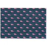 MuchoWow Deurmat 60x40 cm - Droogloopmat Haaien - Roze - Blauw - Zeedieren - Mat voor binnen - Schoonloopmat - Deurmatten met print - Inloopmat