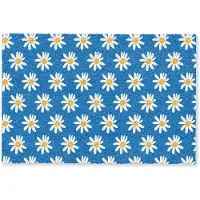 MuchoWow Deurmat 60x40 cm - Droogloopmat Madeliefjes - Patroon - Blauw - Bloemen - Mat voor binnen - Schoonloopmat - Deurmatten met print - Inloopmat