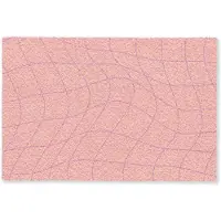 MuchoWow Deurmat 90x60 cm - Droogloopmat Hokjes patroon - Roze - Paars - Golvende lijnen - Mat voor binnen - Schoonloopmat - Deurmatten met print - Inloopmat