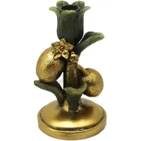 HD Collection Candle Stick Lemon Polyresin Green 10x10x17.5cm