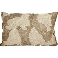 HD Collection Cushion Palm Leaf Cotton Natural 40x60cm