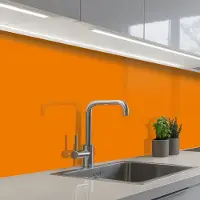 KitchenYeah Keuken achterwand 300x80 cm - Spatscherm zelfklevend Oranje - Seizoenen - Herfst - Kleur - Muurbeschermer - Spatwand fornuis