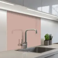KitchenYeah Keuken achterwand 80x80 cm - Spatscherm zelfklevend Roze - Palet - Oud - Effen - Oudroze - Muurbeschermer - Spatwand fornuis