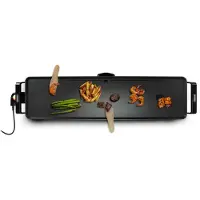 Bourgini Grillplaat XXL - Bakplaat - Grill apparaat - 90 x 24 cm - Teppanyaki - 8-10 personen - Anti-aanbaklaag - 2200W