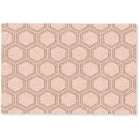 MuchoWow Deurmat 90x60 cm - Droogloopmat Lichtroze - Patroon - Symmetrisch - Mat voor binnen - Schoonloopmat - Deurmatten met print - Inloopmat