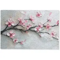 MuchoWow Deurmat 60x40 cm - Droogloopmat Bloesem - Kunstzinnig - Roze - Sakura - Mat voor binnen - Schoonloopmat - Deurmatten met print - Inloopmat