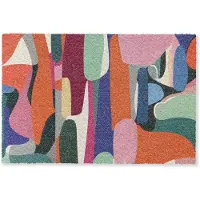 MuchoWow Deurmat 90x60 cm - Droogloopmat Vormen - Ritmisch - Kleuren - Abstract - Mat voor binnen - Schoonloopmat - Deurmatten met print - Inloopmat