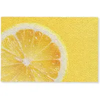 MuchoWow Deurmat 90x60 cm - Droogloopmat Citroen - Geel - Zonnig - Mat voor binnen - Schoonloopmat - Deurmatten met print - Inloopmat
