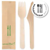 Nature Star bestek-set berkenhout 2-delig, 50 stuks