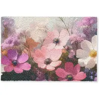 MuchoWow Deurmat 60x40 cm - Droogloopmat Bloemen - Kleurrijk - Bloei - Mat voor binnen - Schoonloopmat - Deurmatten met print - Inloopmat