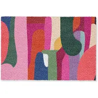 MuchoWow Deurmat 90x60 cm - Droogloopmat Kleurvakken - Recht - Rond - Abstract - Mat voor binnen - Schoonloopmat - Deurmatten met print - Inloopmat