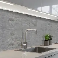KitchenYeah Keuken achterwand 150x60 cm - Spatscherm zelfklevend Beton - Industrieel - Patronen - Muurbeschermer - Spatwand fornuis