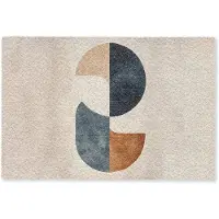 MuchoWow Deurmat 90x60 cm - Droogloopmat Cirkels - Abstract - Kleurrijk - Mat voor binnen - Schoonloopmat - Deurmatten met print - Inloopmat
