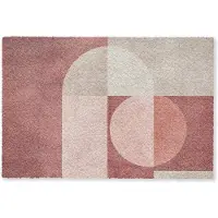 MuchoWow Deurmat 60x40 cm - Droogloopmat Figuren - Abstract - Roze - Mat voor binnen - Schoonloopmat - Deurmatten met print - Inloopmat
