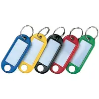 RESKAL Sleutelhanger met ring, diameter 14 mm, rood