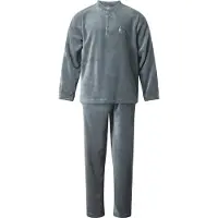 Gentlemen - warm heren huispak 114302 - fleece loungepak - groen - maat XL