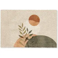 MuchoWow Deurmat 60x40 cm - Droogloopmat Takken - Vormen - Abstract - Mat voor binnen - Schoonloopmat - Deurmatten met print - Inloopmat