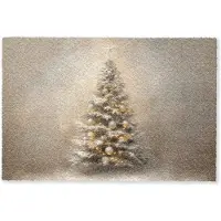 MuchoWow Deurmat 90x60 cm - Droogloopmat Kerst - kerstboom - Sneeuw - Art - Mat voor binnen - Schoonloopmat - Deurmatten met print - Inloopmat