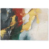 MuchoWow Deurmat 90x60 cm - Droogloopmat Modern - Kerst - Abstract - Goud - Mat voor binnen - Schoonloopmat - Deurmatten met print - Inloopmat