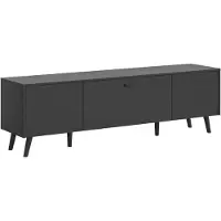 Furnilux Linea tv lowboard mat mdf tz mat melamine zwart nb