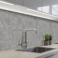 KitchenYeah Keuken achterwand 500x80 cm - Spatscherm zelfklevend Patroon - Cement - Beton print - Muurbeschermer - Spatwand fornuis