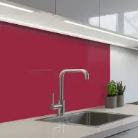 KitchenYeah Keuken achterwand 80x60 cm - Spatscherm zelfklevend Rood - Effen kleur - Muurbeschermer - Spatwand fornuis