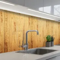 KitchenYeah Keuken achterwand 400x80 cm - Spatscherm zelfklevend Patronen - Planken - Natuur - Muurbeschermer - Spatwand fornuis