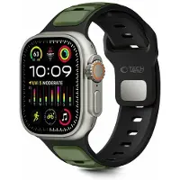 TechProtection Icon Apple Watch 49 / 46 / 45 / 44 Mm Bandje Zwart / Groen