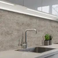 KitchenYeah Keuken achterwand 150x60 cm - Spatscherm zelfklevend Retro - Beton print - Patroon - Muurbeschermer - Spatwand fornuis