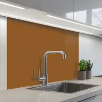 KitchenYeah Keuken achterwand 100x80 cm - Spatscherm zelfklevend Bruin - Aardetint - Effen kleur - Muurbeschermer - Spatwand fornuis