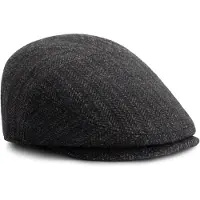 MGO Leisure Wear MGO Wem Heren - Flatcap - Wolmix - Zwart