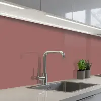 KitchenYeah Keuken achterwand 350x60 cm - Spatscherm zelfklevend Terracotta - Patronen - Roze - Muurbeschermer - Spatwand fornuis