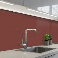KitchenYeah Keuken achterwand 150x80 cm - Spatscherm zelfklevend Palet - Rood - Interieur - Muurbeschermer - Spatwand fornuis