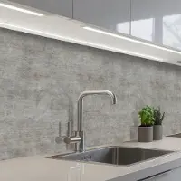 KitchenYeah Keuken achterwand 250x80 cm - Spatscherm zelfklevend Beton - Muur - Patronen - Muurbeschermer - Spatwand fornuis
