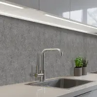 KitchenYeah Keuken achterwand 400x60 cm - Spatscherm zelfklevend Beton - Textuur - Patronen - Muurbeschermer - Spatwand fornuis